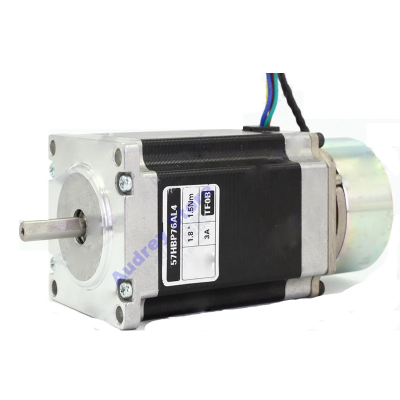 

1.5Nm 3A 24V 76mm 57 Two phase hybrid brake stepper motor 57HBP76AL4-TF0B with Matched reducer