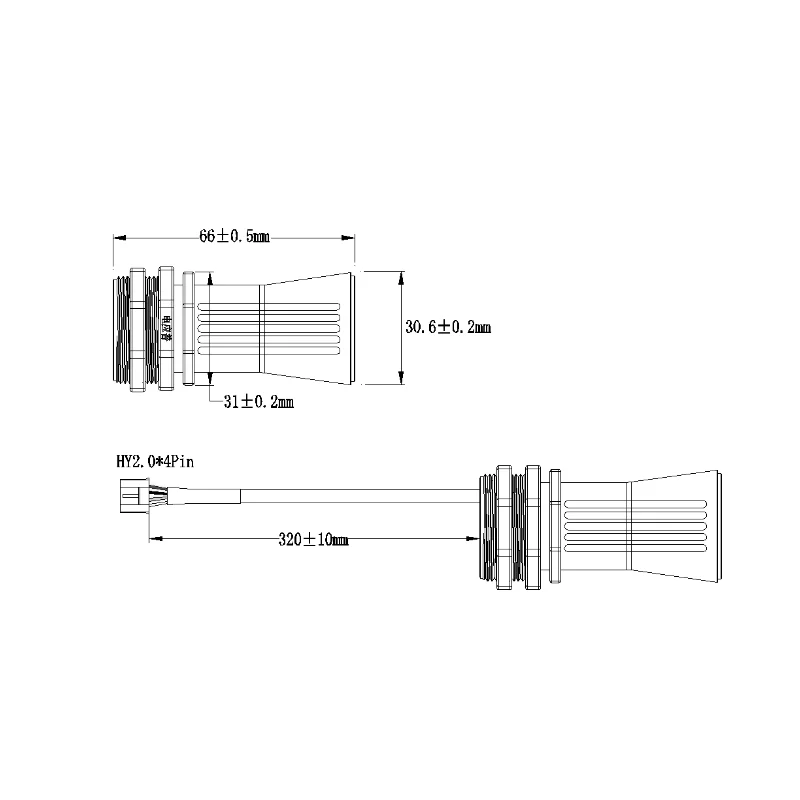 Sensor de distância ultrassônico taidacent, à prova d'água, ip67, módulo de sensor de posição para veículos, alarme de medição, 750cm, grande alcance, sensor