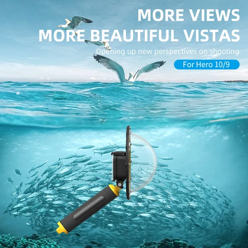 Imagen 2 del producto TELESIN 30M impermeable 6 ''funda subacuática con puerto de cúpula con gatillo de mango flotante para GoPro Hero 13 12 11 10 9
