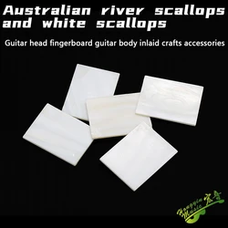 1Pcs Australian river white guitar head fingerboard body carving Mosaic material handicraft accessories