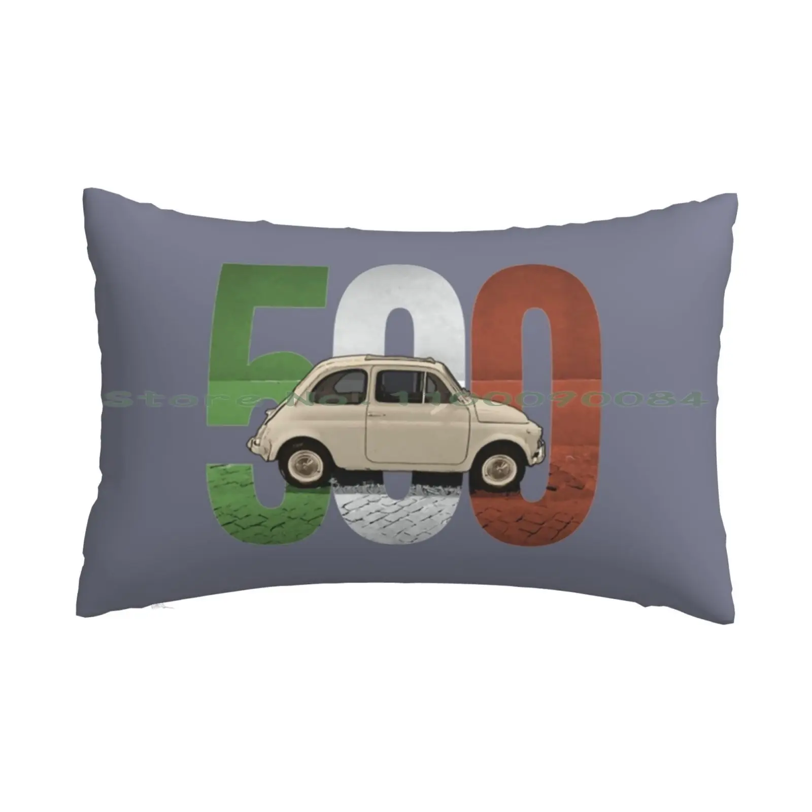 Fiat 500 A Classic Fiat 500 On Black Pillow Case 20x30 50*75 Sofa Bedroom Fiat Talento Fiat 127 Fiat Cinquecento Fiat Coupe