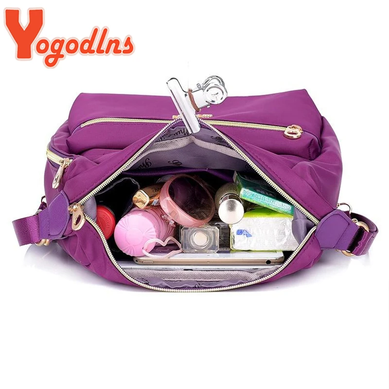 Yogodlns Nylon Crossbody Bag For Women Waterproof Shoulder Bag Large Capacity Messenger Bag Multifunction Travel Handbag bolso