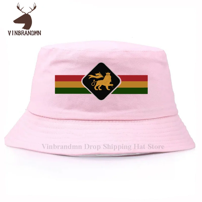 New Fashion Classic Rasta Lion Session Baseball cap Rastafari Lion Summer Cotton hat Hipster Jamaica Judah Lion King Bucket Hats