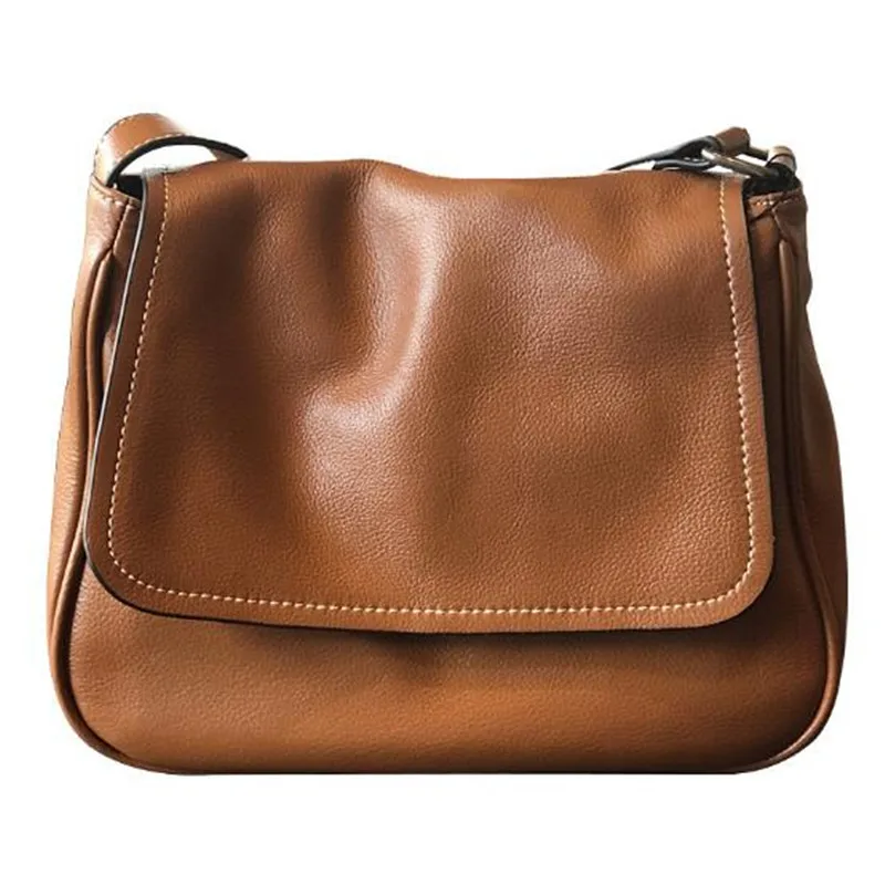 Cowhide bucket bag lady Casual Tote Female Crossbody Messenger 2024 new bag Fashion Women messenger 100% Genuine Leather