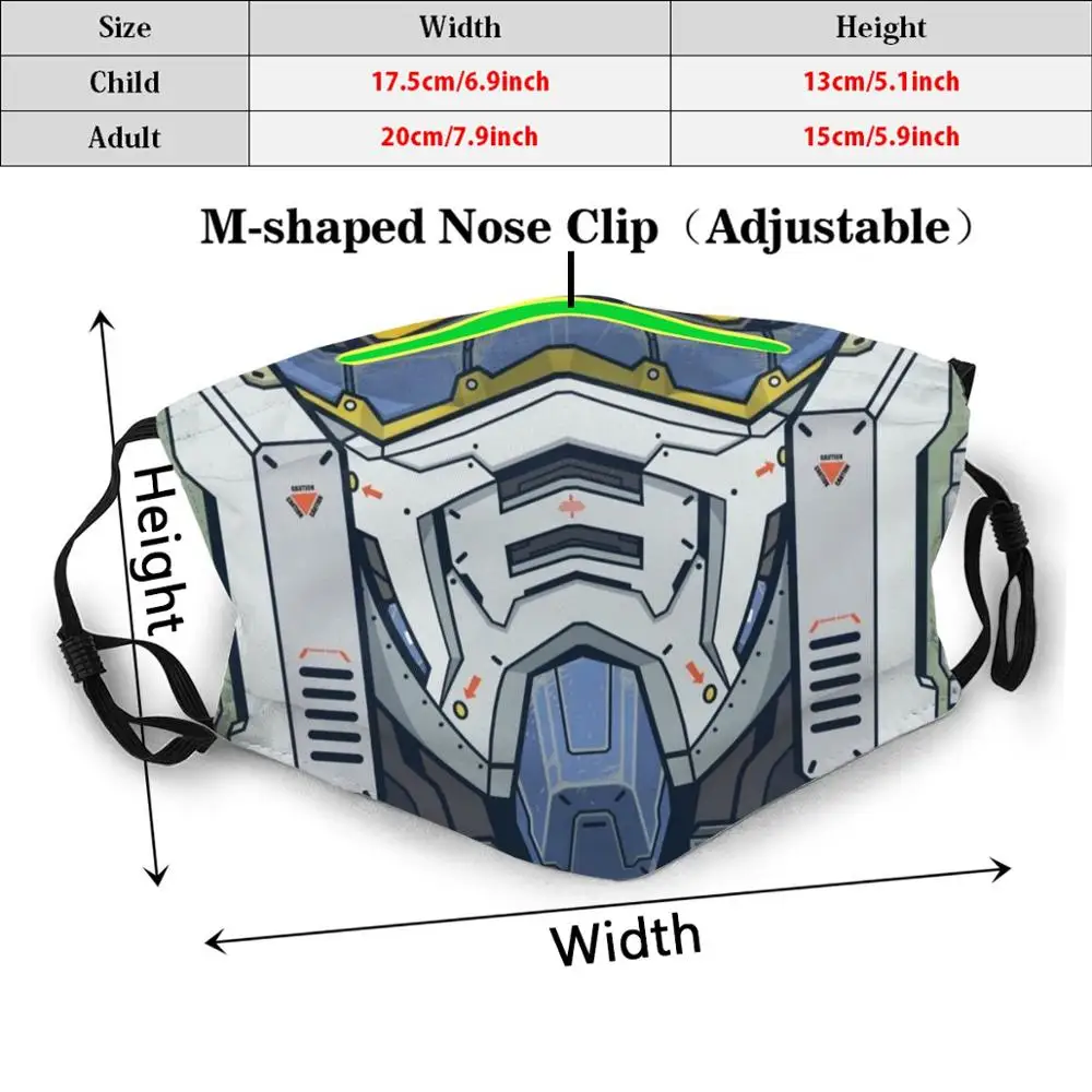 Rx - 78 G3 Head Funny Print Reusable Pm2.5 Filter Face Mask Gundam Gundam Strike Rx 78 Robot Gunpla Rx78 Sinanju Robots Anime