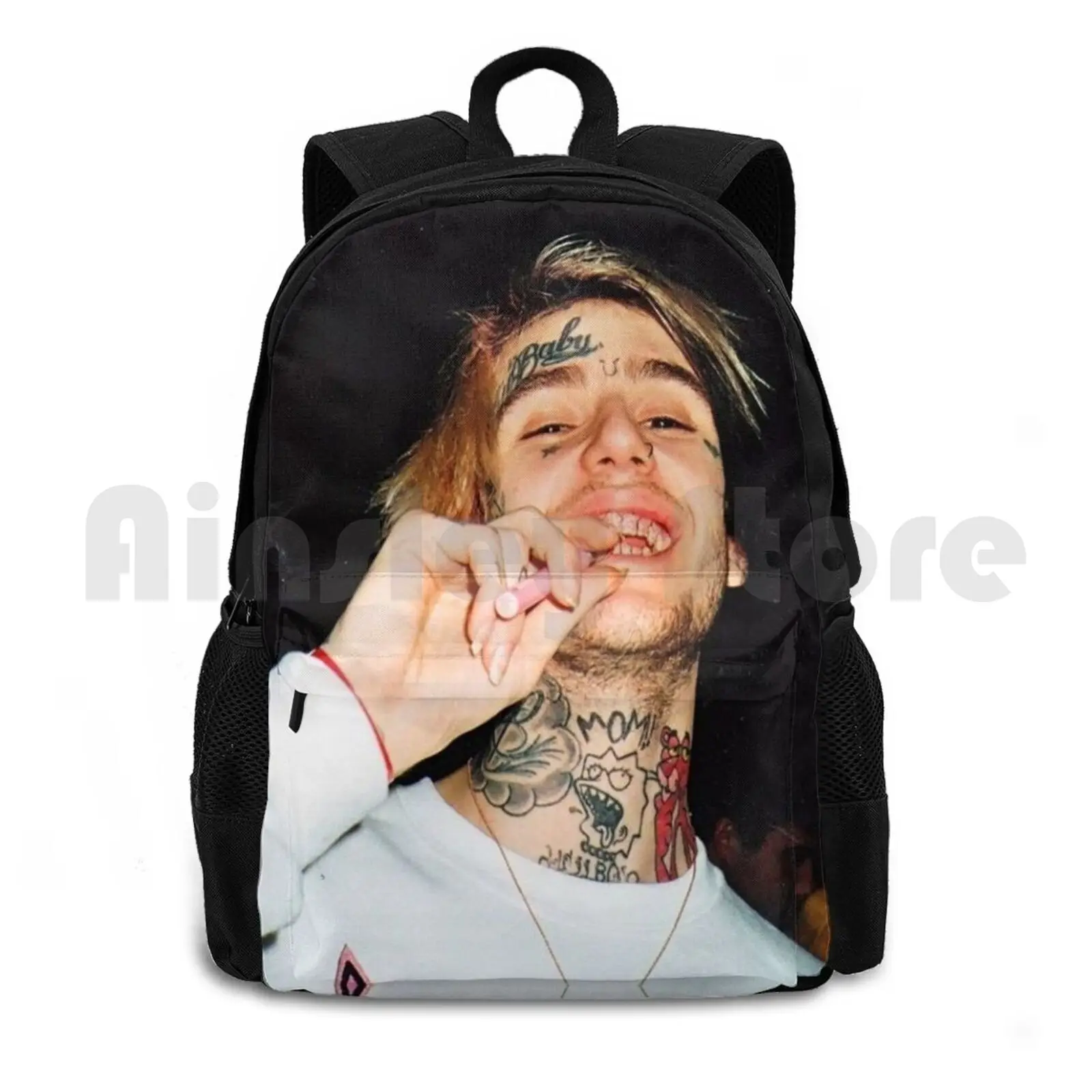 

Rip Lil Peep Outdoor Hiking Backpack Waterproof Camping Travel Lil Peep Peep Lil Peep Lil Tracy Lil Lil Tracy New Lil Peep Lil