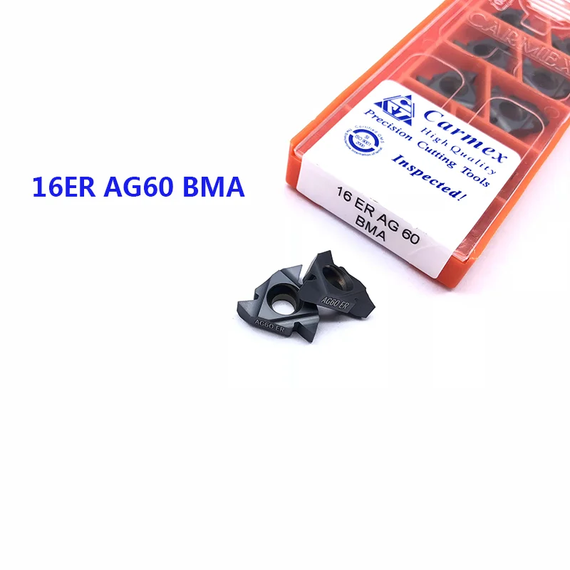 10pcs 16ER 16IR AG60 AG55 A60 A55 G60 G55 BMA 100% Original Carmex Carbide Inserts CNC Lathe Tool Thread Turning Tools