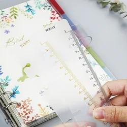 Ruler A4 B5 A5 A6 A7 PP Matt Frosted Planner Agenda Dokibook For 6 Holes Loose Leaf Spiral Notebook Organizer