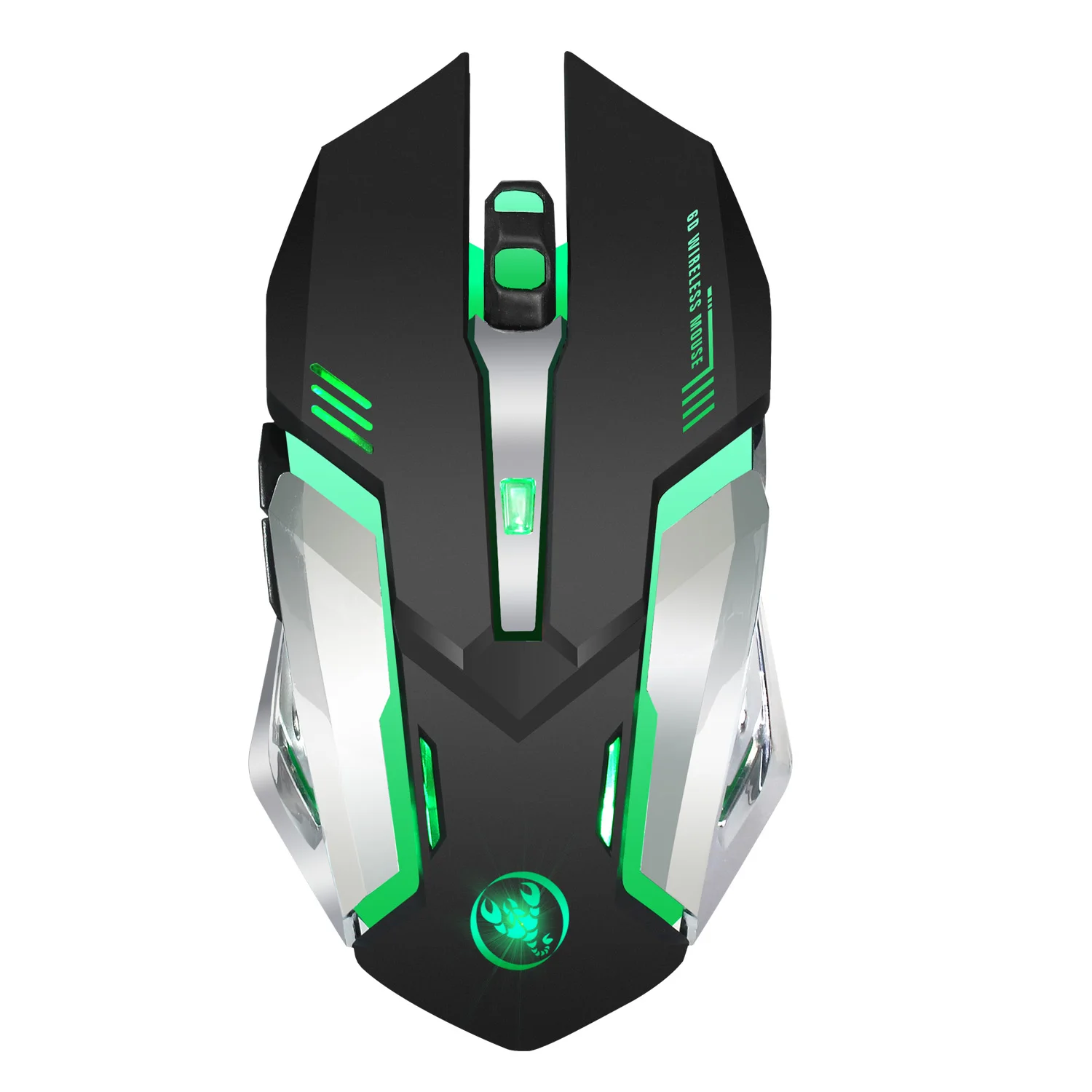 HXSJ M10 Wireless Gaming Mouse 2400dpi Rechargeable  7 color Backlight Breathing Comfort Gamer Mice for Computer Desktop Laptop