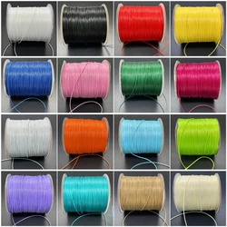 NEW 0.5/0.8/1.0/1.5/2.0mm Waxed Cotton Cord Thread String Strap Necklace Rope For Jewelry Making Shamballa Bracelet