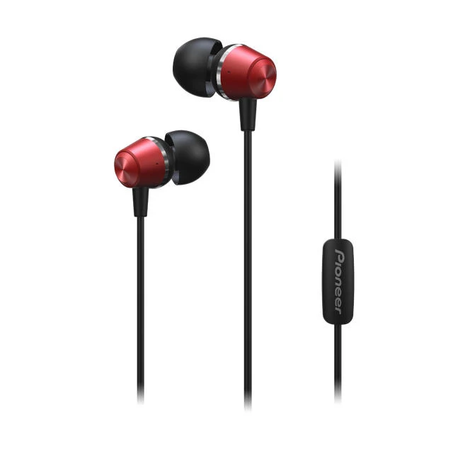 Pioneer SE-QL2T headphones inside ear black, red