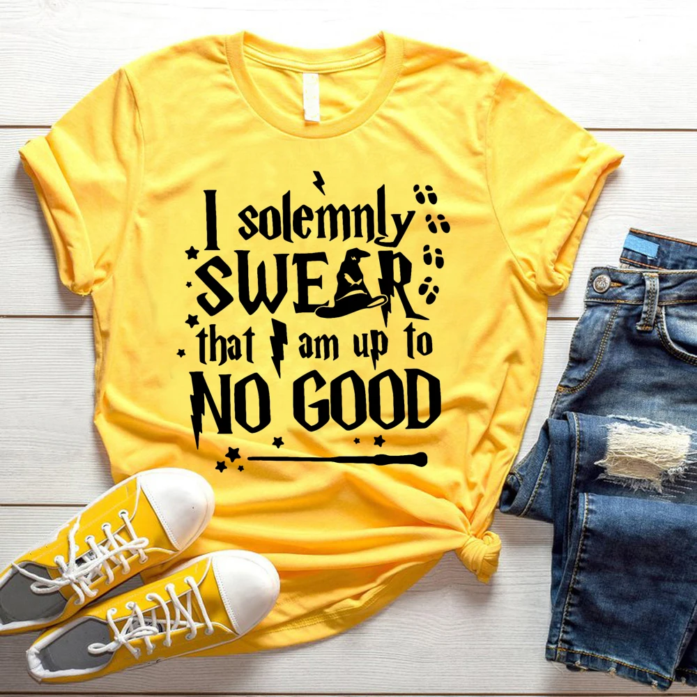 I Solemnly Swear That I Am Up To No Good T Shirt Harry Inspired Funny Harry Fun Graphic Cotton Tees