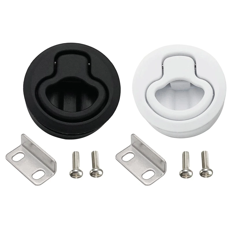 2" Round Locking Flush Pull Latch Replacement Plastic For RV Marine Boat Southco for Hatch Door Cabinet Hardware on RV Boat
