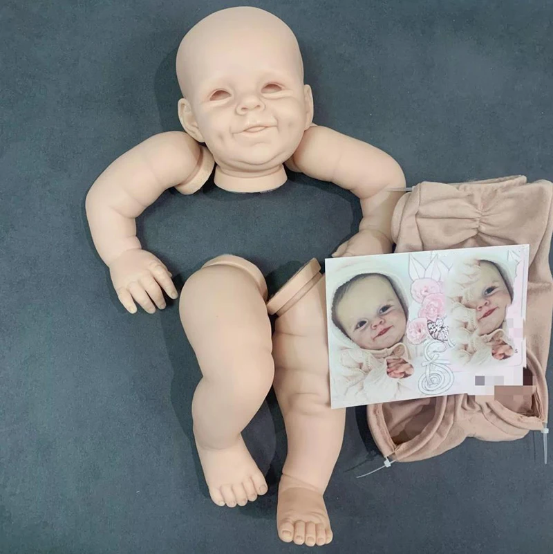 22Inch Reborn Doll Kit Populaire Shaya Zoete Gezicht Soft Touch Unpainted Onvoltooide Pop Onderdelen Met Certificaat Verse Kleur Bebe speelgoed