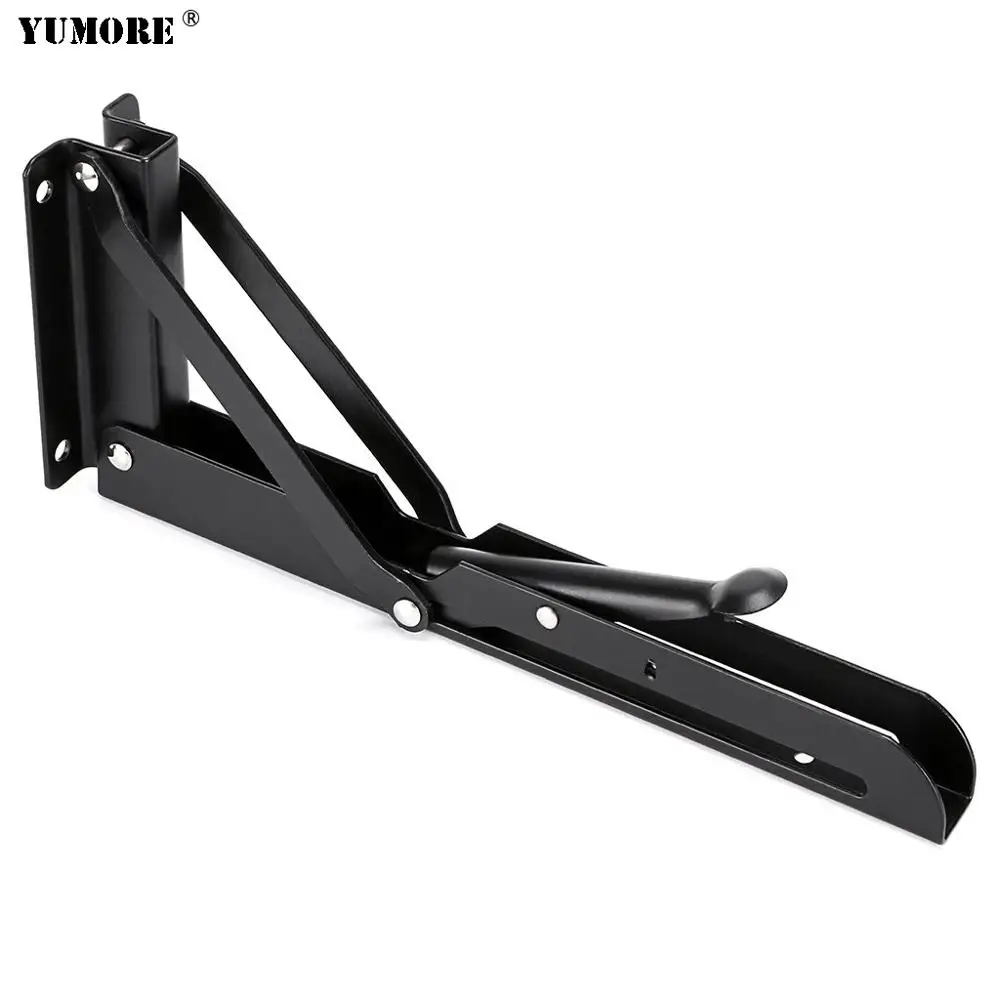 YUMORE 30pcs/lot 10-16 inches Folding Triangle Bracket Table Wall Mounted shelf Bracket Bookcase Support Shelf Brackets