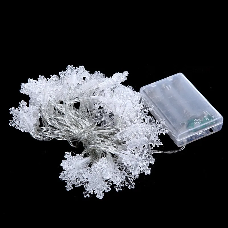 LED String Light 40LED 4M White Snowflake Christmas Drop shipping