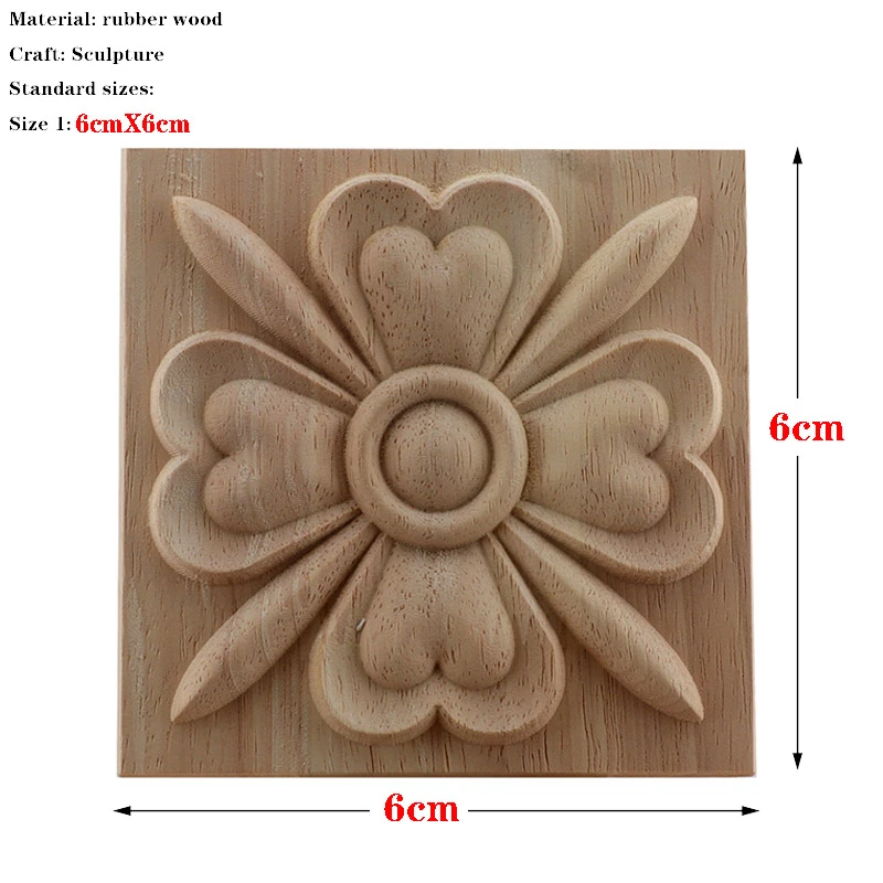 RUNBAZEF Europese Gesneden Ongeverfd Retro Lijstwerk Hout Applique Houten Sticker Lange Ovale Rubber Meubelen Muren Hot Koop NIEUW