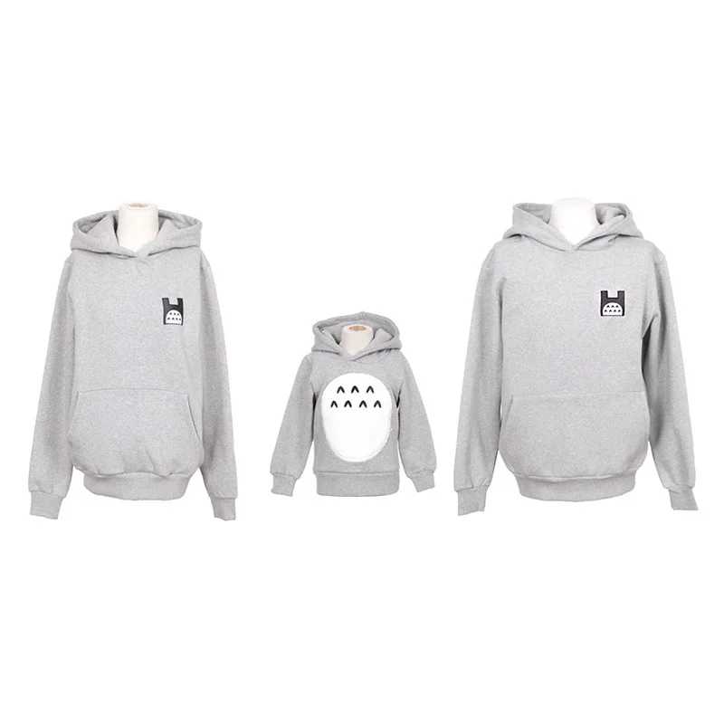 Autumn Children Girls Boys Cartoon Hoodies Sweatshirts Family Look Matching Mother Father Baby Clothes Mother Son Outfits CA550