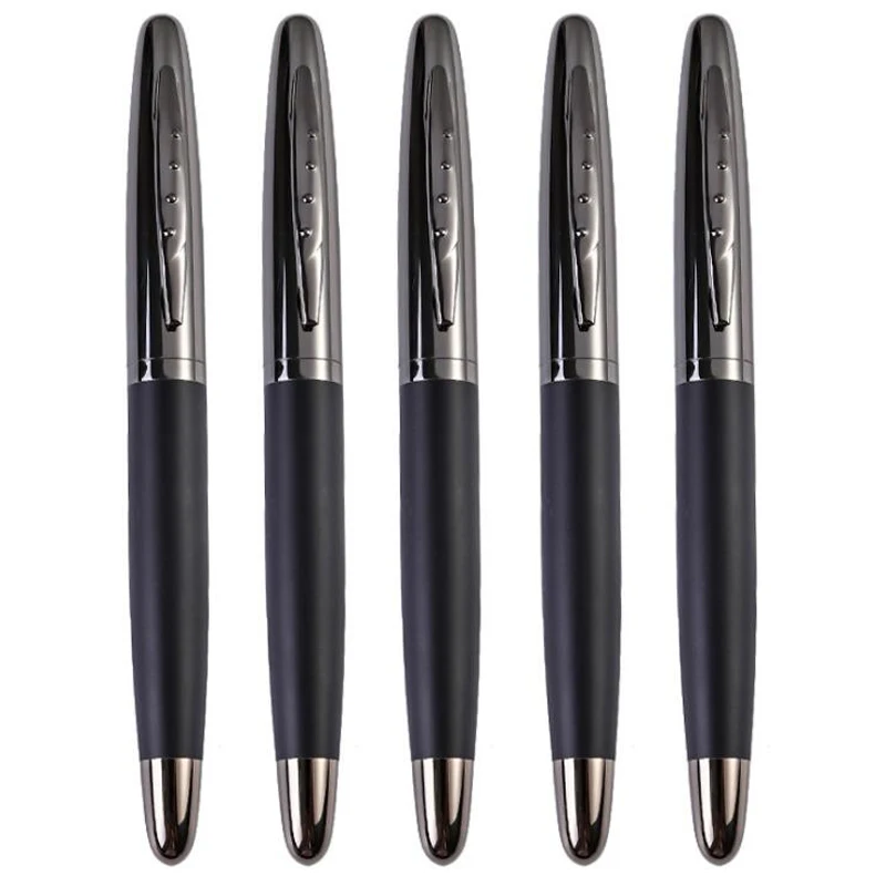 Hoge Kwaliteit Metalen 122 Roller Ball Pen 0.7Mm Gun Black Rubber Klassieke Business Kantoor Schoolbenodigdheden Schrijven