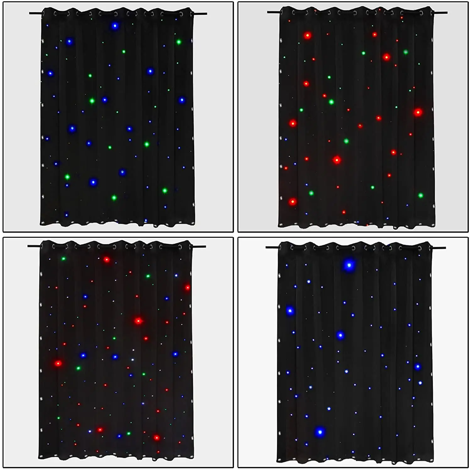 LED Backdrop 3mx4m Flame RGB LED Star Cloth DMX Controlled Party Stage Deco Backdrop Curtain