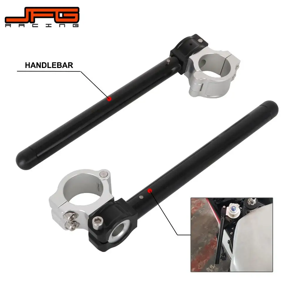 Motorcycle Handlebar Universal Racing Adjustable CNC Clip On Ons Fork Handle Bar Cafe Racer Moto 31 33 35 36 37 41 43 48 50MM