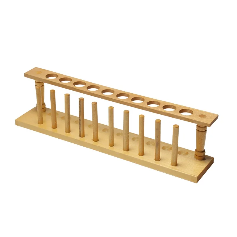 Wooden Drying Rack For Test Tubes Wooden Holder Suitable For Tube Diameter 22 mm Dry Stand 12 Well