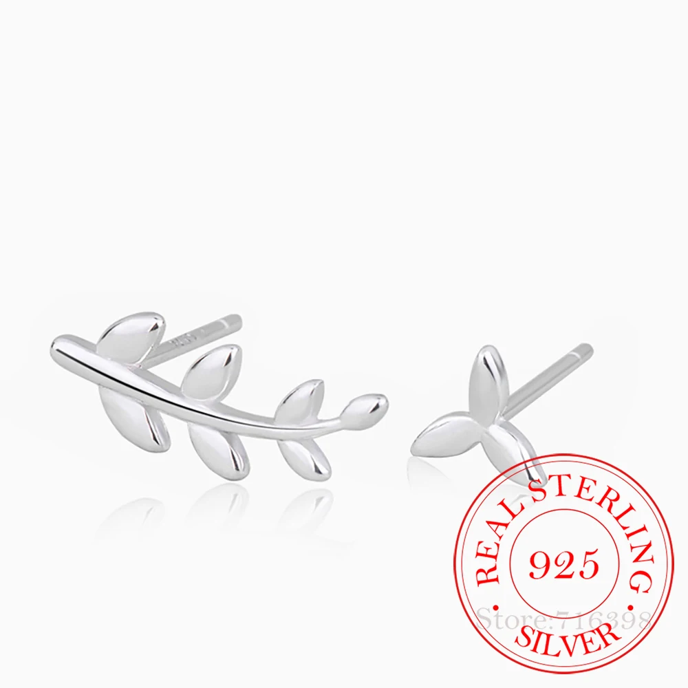 Женские-серьги-гвоздики-из-серебра-925-пробы-в-виде-листьев