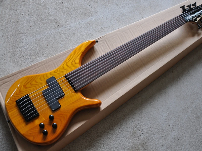 Buyer custom 5 strings Fretless Lines, abalone fretboard inlay