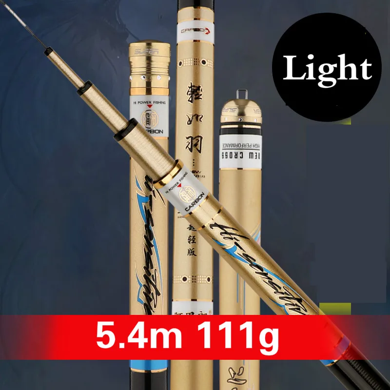 3.6M 4.5M 5.4M 6.3M 7.2M Taiwan Fishing Rod Carbon Fiber Telescopic Wedkarstwo Olta Black Pit 28 Tune Hand Pole Fishing Sticks