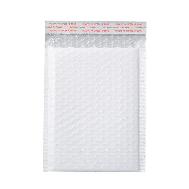 100Pcs Groothandel Bubble Mailers Parel Witte Plastic Bubble Envelop Business Verpakking Verzending Tassen Met Bubble Gewatteerde Envelop