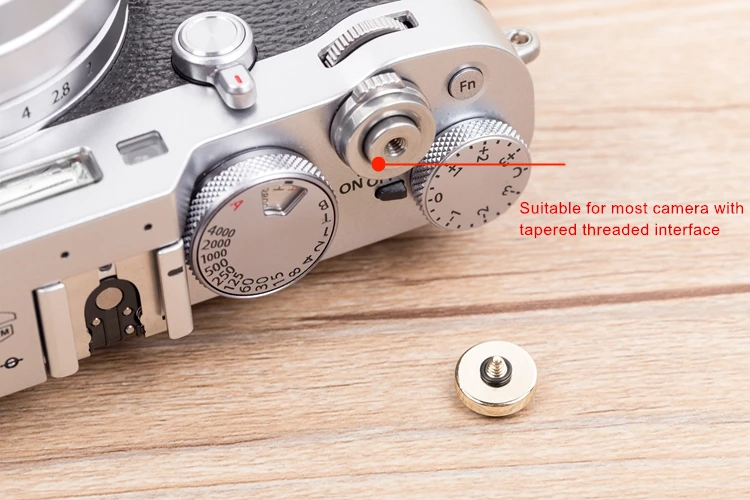 Original Handmade Brass+Wooden Convex Surface Camera Shutter Release Button for Fujifilm X100V XT4 X10/ X20/X30/XT30 Leica M1/M2