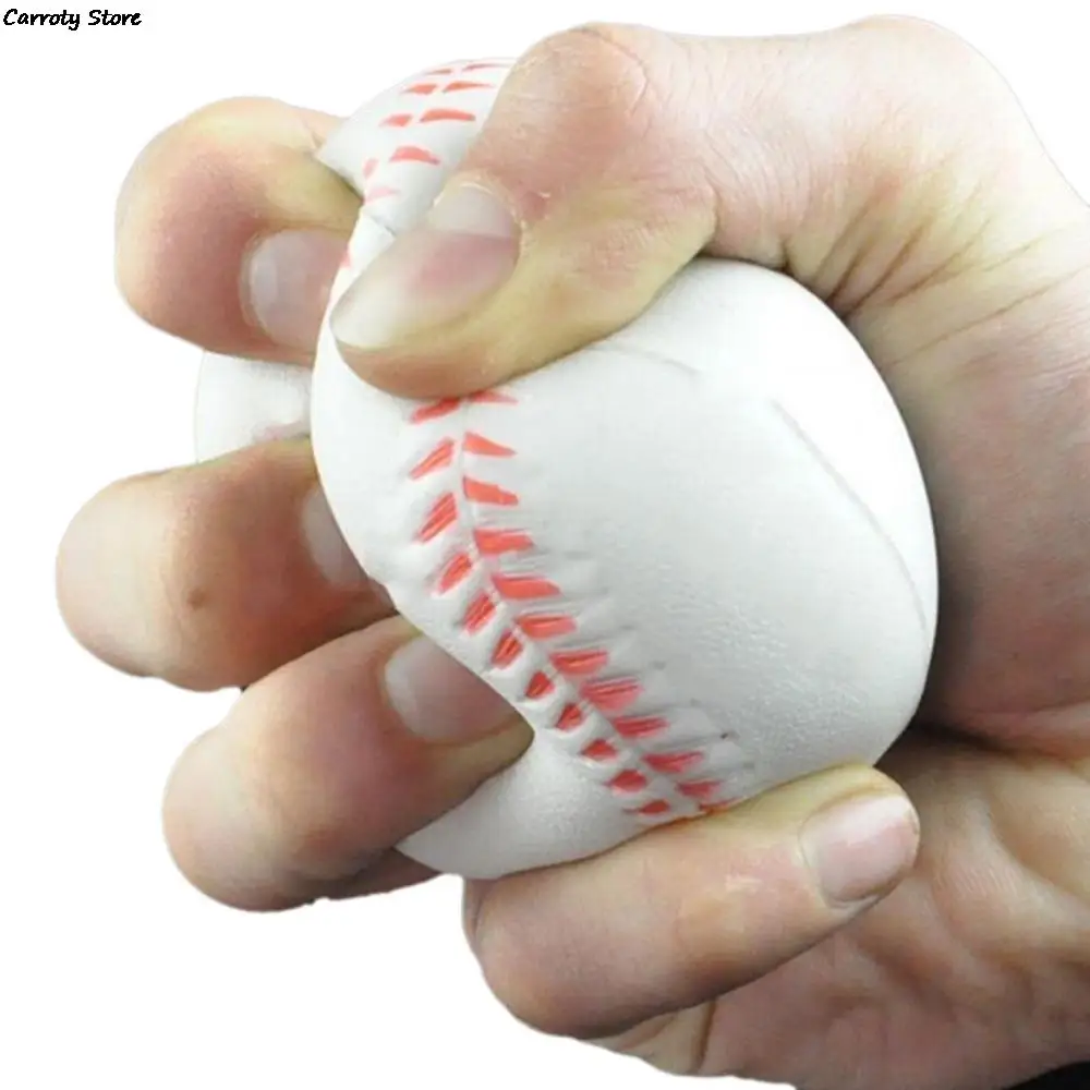 1pc Hand Wrist Foam Ball Baseball Style Stress Relief Ball Baseball Exercise Stress Relief Relaxation Squeeze Soft