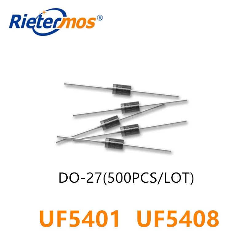 500 PCS UF5401 UF5408 DO - 27 DO-201AD คุณภาพสูง