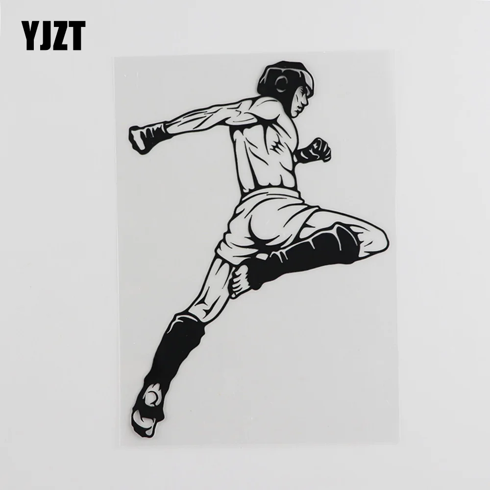 YJZT 11.6CMX16.4CM Battle Warriors Mixed Martial Fight Club Decal Vinyl Car Sticker Black/Silver 8A-0366