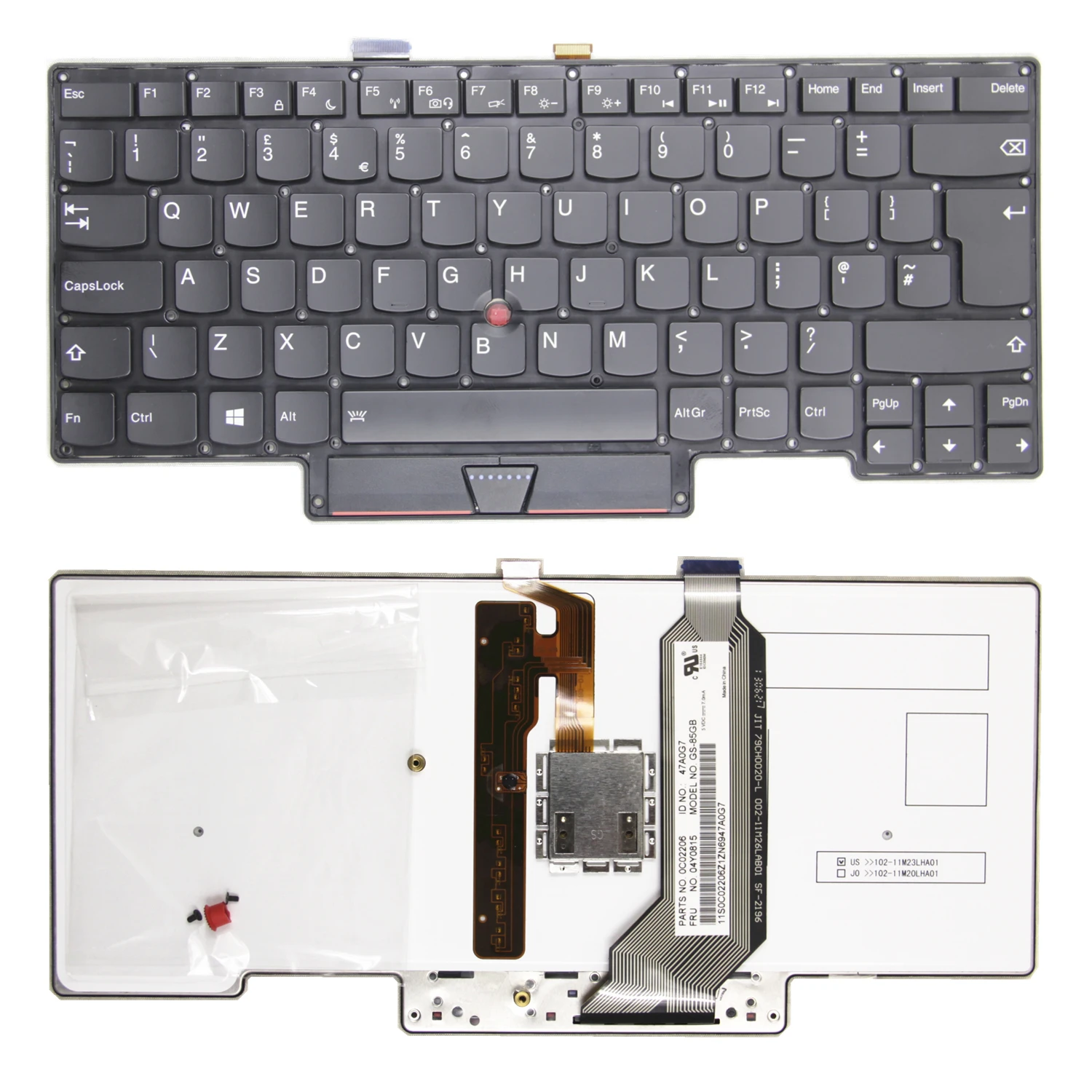 100%New Original US/UK(GB) For ThinkPad Lenovo X1 Carbon 1st Gen X1 Carbon gen1 English Backlit Laptop keyboard 04Y0786 04Y2953