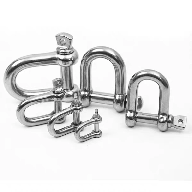 

5pcs D Shackle Stainless Steel 304 Rigging Shackle Sling Rope Screw Hooks M4 M5 M6 M8 M10 M12 M14 M16 for Boat Hardware Fastener