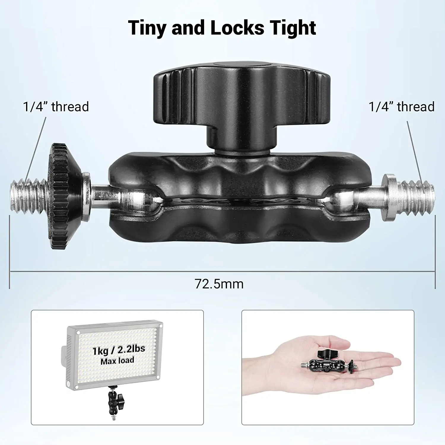 SmallRig Universal Magic Arms with Small Ballhead (2pcs Pack) For Camera Cage/Top Plate /Top Handle/Monitor/Video Light  -2158