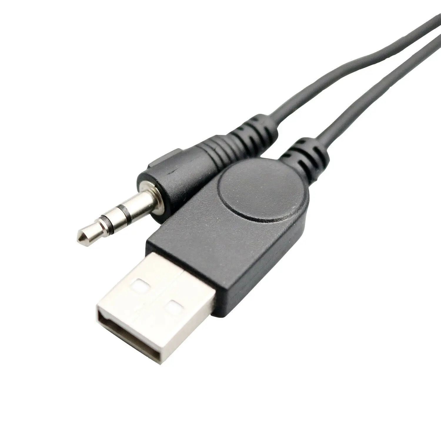 1pc Micro Male to 3.5mm 3 pole TRS Male + USB 2.0 A Male Plug Audio Charge Connector Cable for Speaker Android 1m 3ft