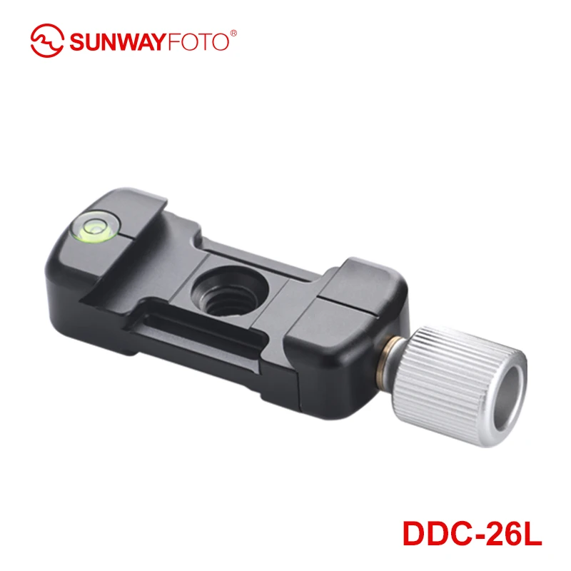 SUNWAYFOTO DDC-26 LT  Tripod Head Quick Release Clamp  For DSLR   26mm Screw Knob Clamp Adapter Arca Swiss Compatible