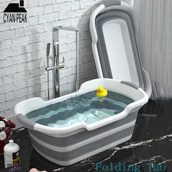 1PC Portable Folding Bathtub Baby Shower Portable Silicone Capacity Washing Storage Non-Slip Dog Bath Tubs Foot Spa Bath Hot Tub