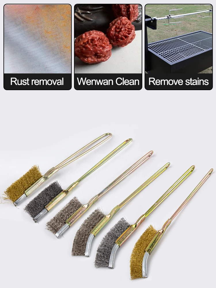 Stahl Draht Pinsel Grill Reinigung Edelstahl Draht Eisen Pinsel Kleine Stahl Kupfer Pinsel Entrosten Brushsteel Draht Pinsel – Detail 1