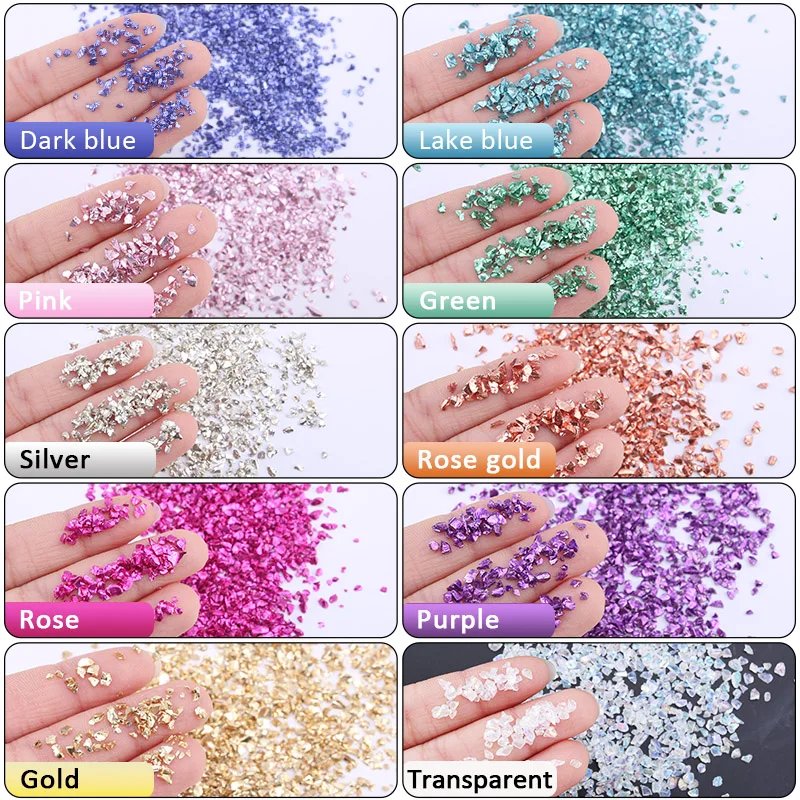 Epoxy Resin Colorful Metallic Sandstone Nail Art Gravel Filling Material UV Resin Epoxy Mold Filler For DIY Jewelry Making Tools view 3