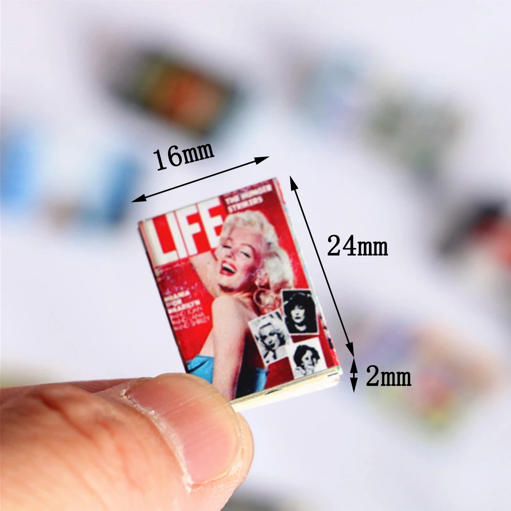 Mini Books Model Miniature Items Things Dollhouse Furniture Accessories Toys for Barbies Dolls House 1/6 1/12 Ob11 Children Gift