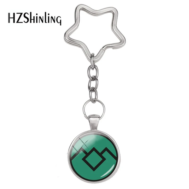 2020 New Fashion Twin peaks Star Keychain David Lynch movie Jewelry Glass Cabochon Key Chain Hot Jewelry