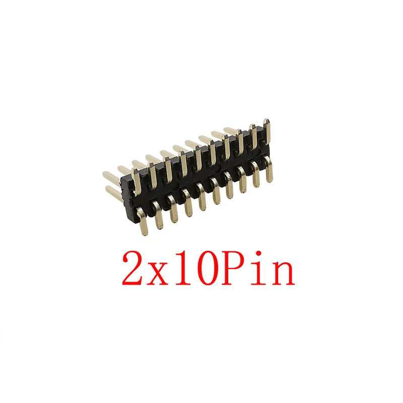 Pitch 1.27mm Double Row Pin Header Male Plug Strip Connector SMD SMT 1.27 mm Pinheader Socket 2x3P~2x50Pin Brass