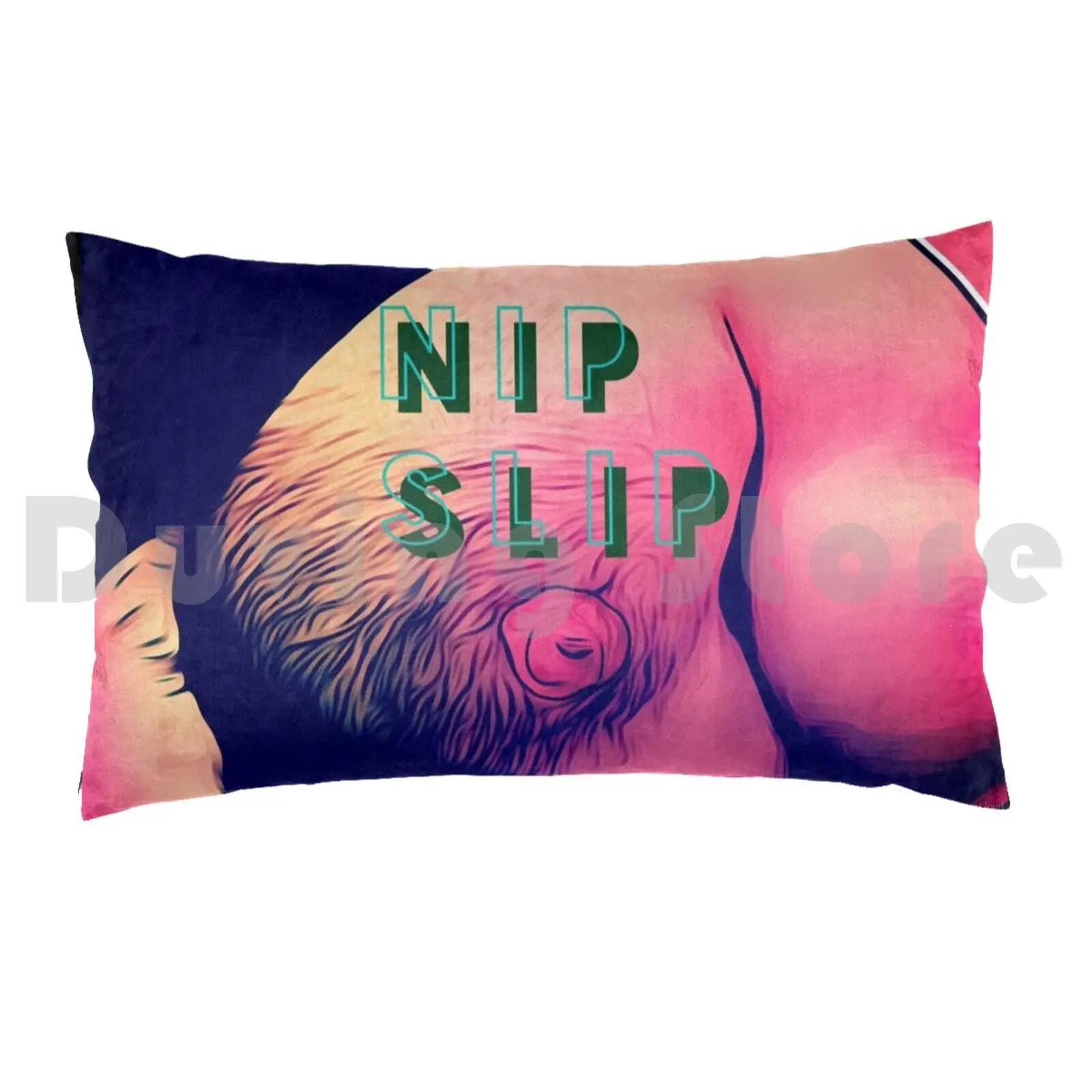 Nip Slip Pillow Case Printed 50x75 Nip Nip Slip Queer Bear Bear Muscles Biceps Biceps