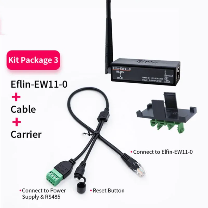 Dispositivi di Rete senza fili Modbus TPC IP Funzione di RJ45 RS485 per WIFI Serial Server e antenna Esterna
