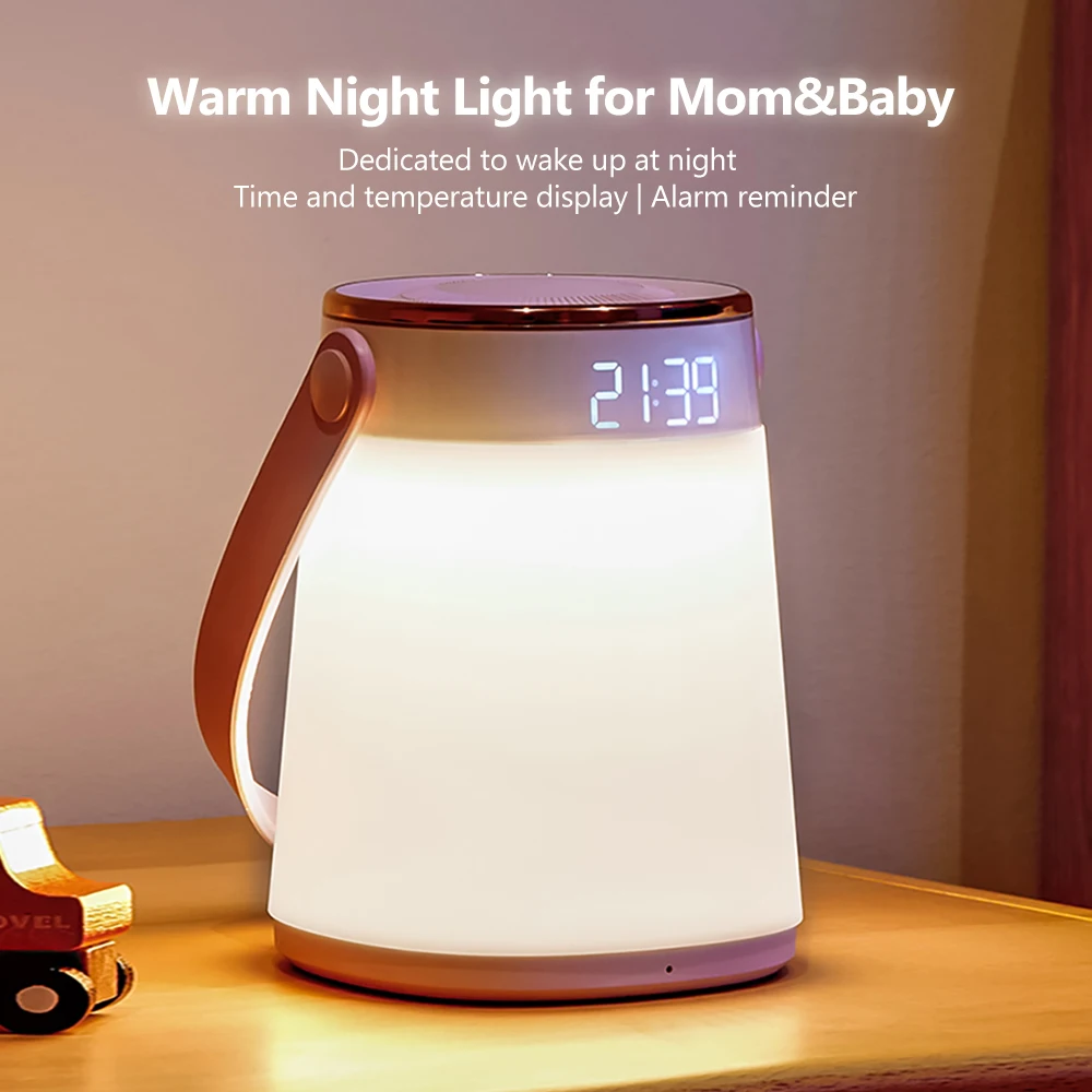 Clock timing temperature display Stepless dimming led Rechargeable night light From Youpin