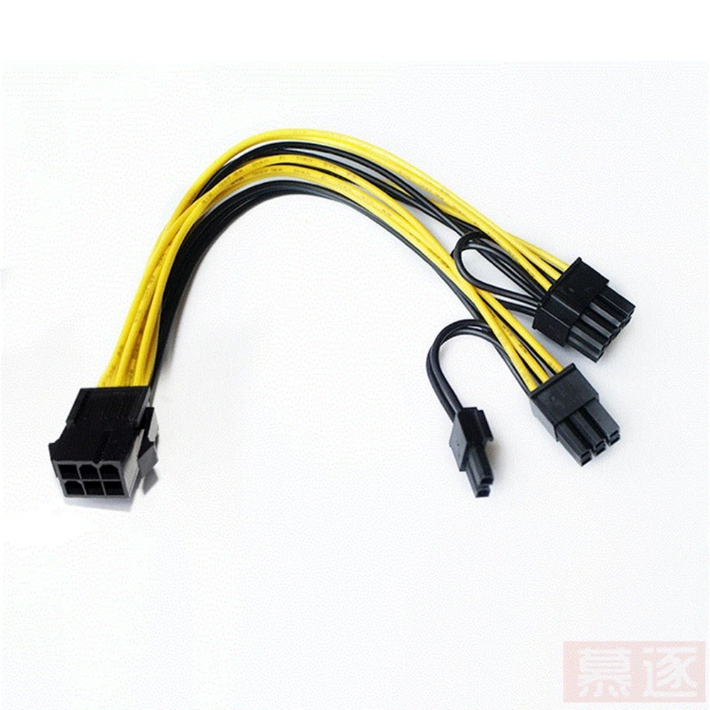 10Pcs 6-pin PCI Express zu 2 x PCIe 8 (6 + 2) pin Motherboard Graphics Grafikkarte PCI-e GPU VGA Splitter Hub Power Kabel