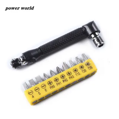 

10pcs Screwdriver and 1pcs L-Handle Grip Stainless Steel double Head Wrench Screwdriver Driver Tool